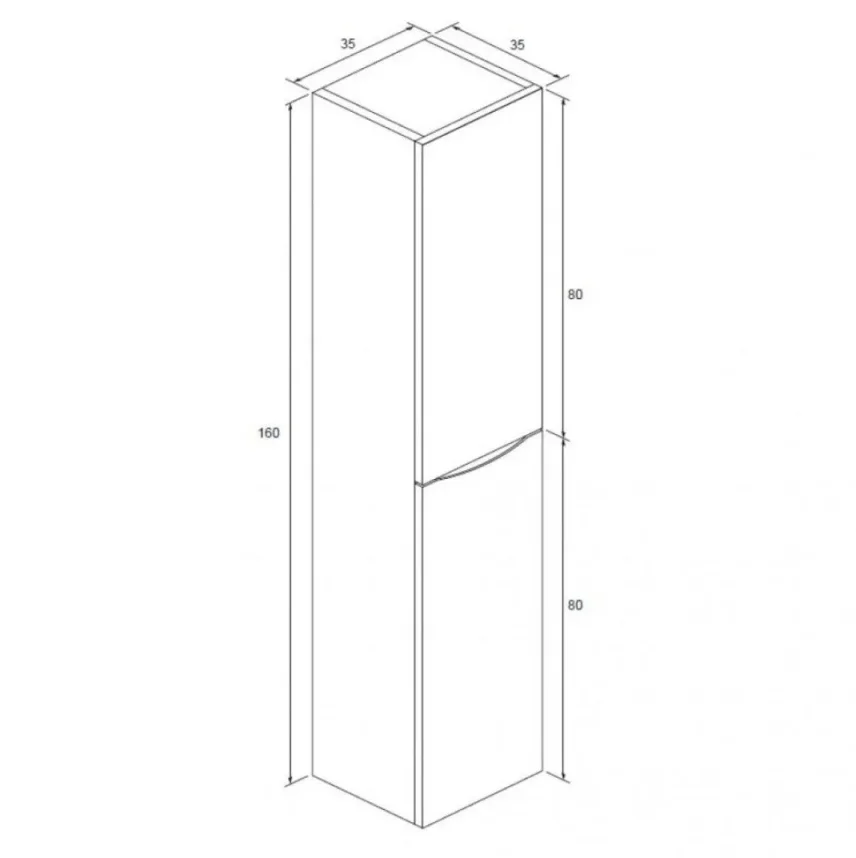 Crosswater Glide Ii Tower Unit White Gloss detail view - Image 3