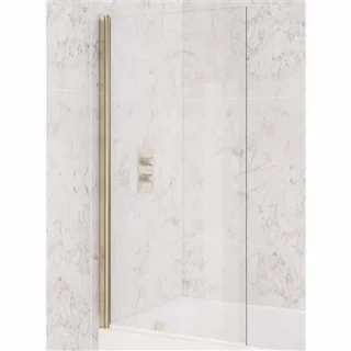Eastbrook Straight 6mm Bathscreen Brushed Brass product image - Image 1