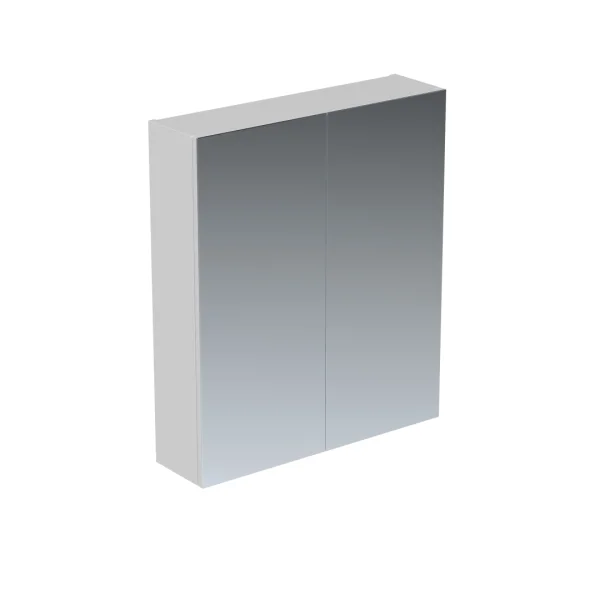 Saneux Austen 60cm 2 Door Mirror Cabinet - Matte White