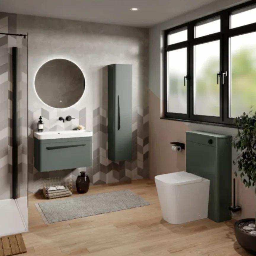 Saneux Hyde 60cm Wc Unit - Matte Sage detail view - Image 3