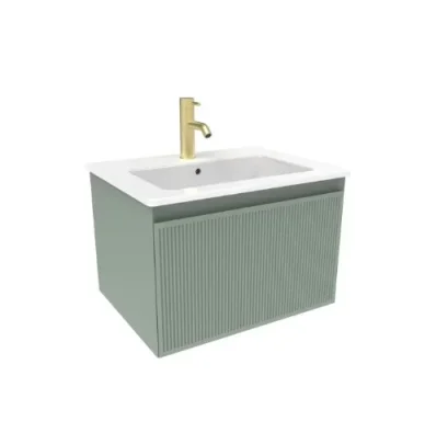 Saneux Monument 60cm 1 Drawer Wall Mounted Unit - Matte Sage product image - Image 1