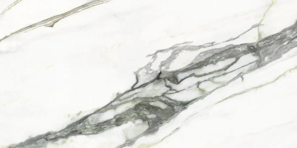 European Tiles Charmo Calacatta Green 120 X 60cm Polished Wall & Floor Tile detail view - Image 2