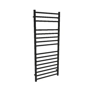 AVA Trend Ladder 1200 x 500mm Matt Black Stainless Steel Towel Rail  Oil Filled