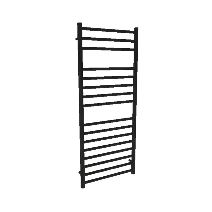 AVA Trend Ladder 1200 x 500mm Matt Black Stainless Steel Towel Rail  Oil Filled product image - Image 1