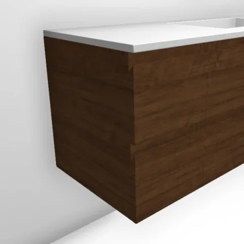 Faeber Mode 300mm 2 Drawer Side Vanity Unit Vintage Walnut product image - Image 1