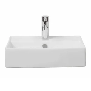 Crosswater Turin Wall Mounted Basin 500 With Overflow White