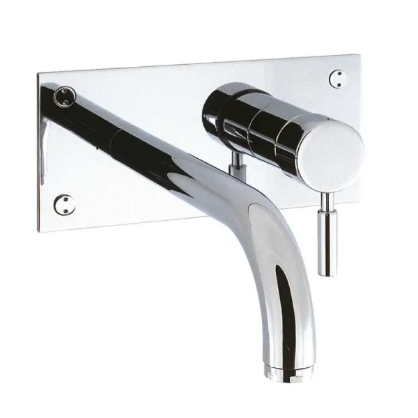 Crosswater Design 2 Hole Wall Mounted Basin Tap Set with 21cm Spout Chrome product image - Image 1
