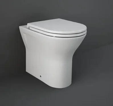 Rak Feeling Rimless Back To Wall Pan In Matt White