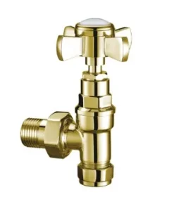 Just Taps Grosvenor Angled Radiator Valve Antique Brass product image - Image 1