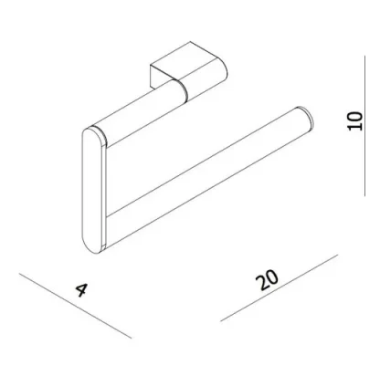 Crosswater Mpro Towel Ring Chrome detail view - Image 6