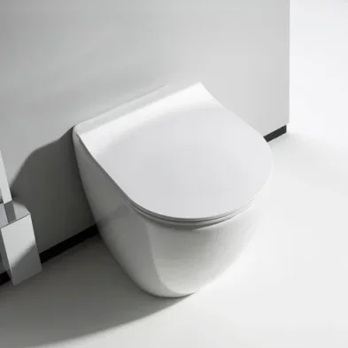 Crosswater Svelte Soft Close Toilet Seat White detail view - Image 2