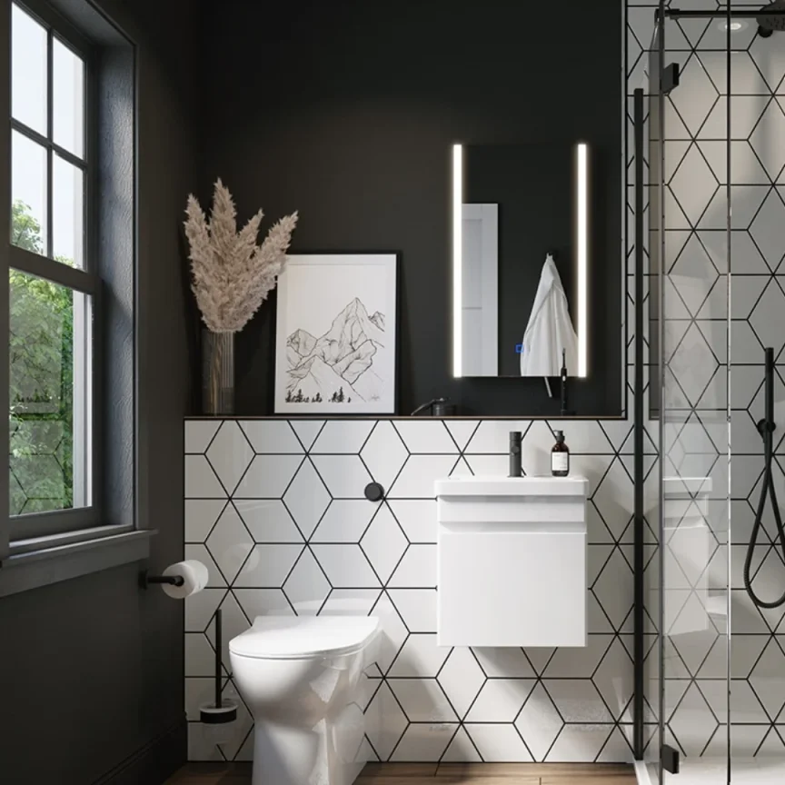 Saneux Air 40cm Electric Mirror V2 detail view - Image 2