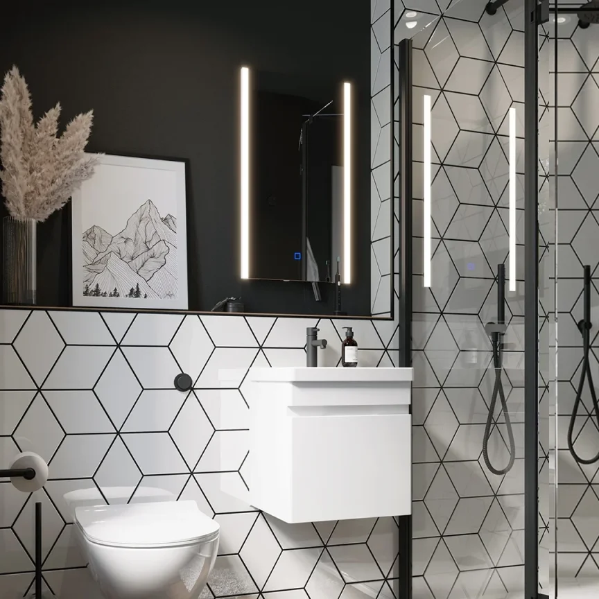 Saneux Air 40cm Electric Mirror V2 detail view - Image 3