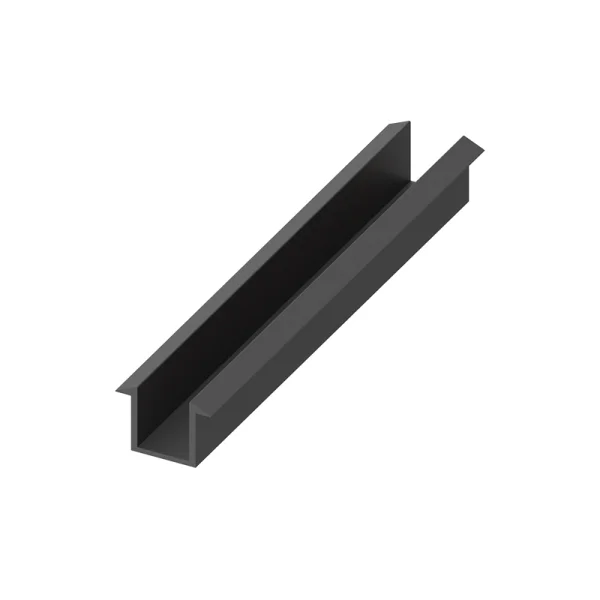 Abacus Glass Recessed Channel Pack Black 10mm