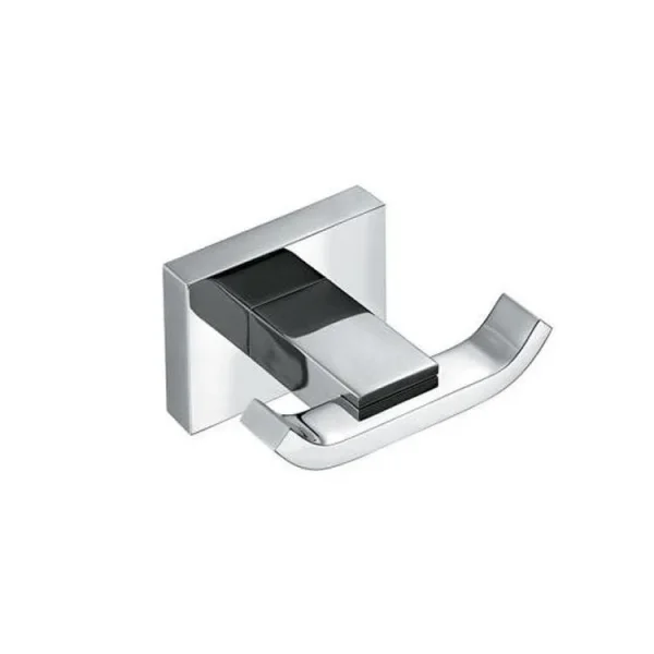 Vado Level Double Robe Hook Wall Mounted Chrome product image - Image 1