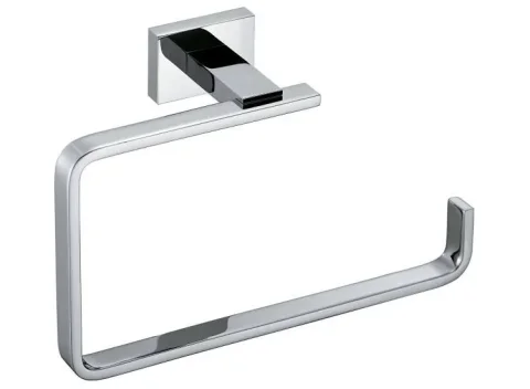 Vado Level Towel Ring Wall Mounted Chrome detail view - Image 2