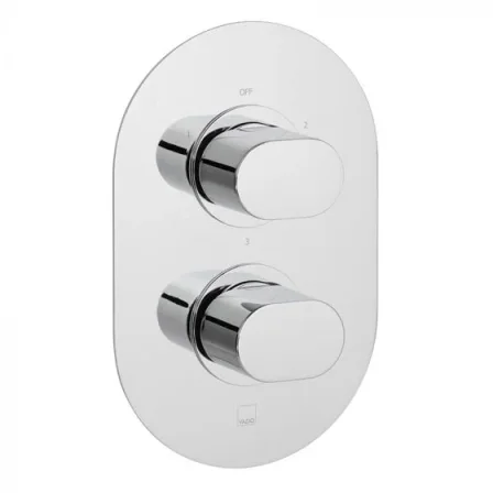 Vado Dx Life 3 Outlet 2 Handle Concealed Thermostatic Valve Chrome product image - Image 1