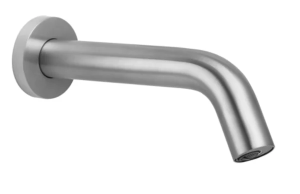Just Taps React Sensor Wall Spout Mains And Battery Operated Inox
