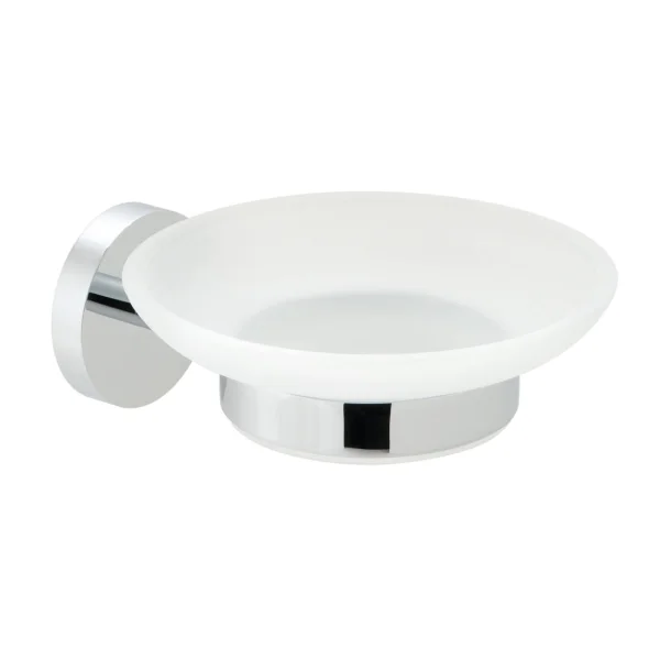 Vado Spa Frosted Glass Soap Dish And Holder Wall Mounted Chrome
