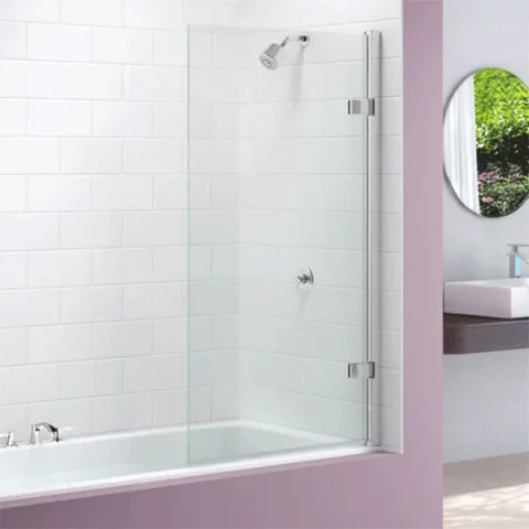 Merlyn Hinged Square Bathscreen 850 X 1500mm detail view - Image 3