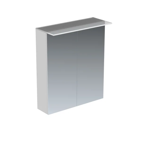 Saneux Austen 60cm 2 Door Electric Mirror Cabinet - Matte White