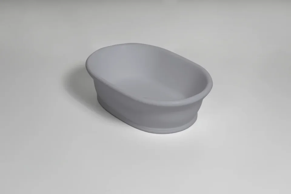 Bc Designs Bampton/aurelius Basin 535 X 390 Powder Grey product image - Image 1