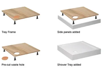 Crosswater Square Shower Tray 900 detail view - Image 2