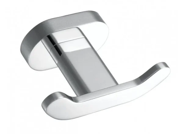 Vado Life Double Robe Hook Wall Mounted Chrome detail view - Image 2
