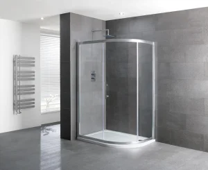 Eastbrook Volente 1200x800 Single Door Offset Quad Chrome