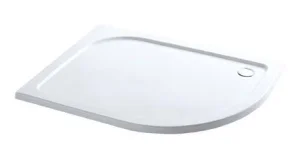 Eastbrook Volente 1000x800rh O/set Quad Abs Stone Resin Tray White