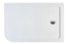 Eastbrook Volente 1200x800 Lh Tray For Curved Corner White product image - Image 1