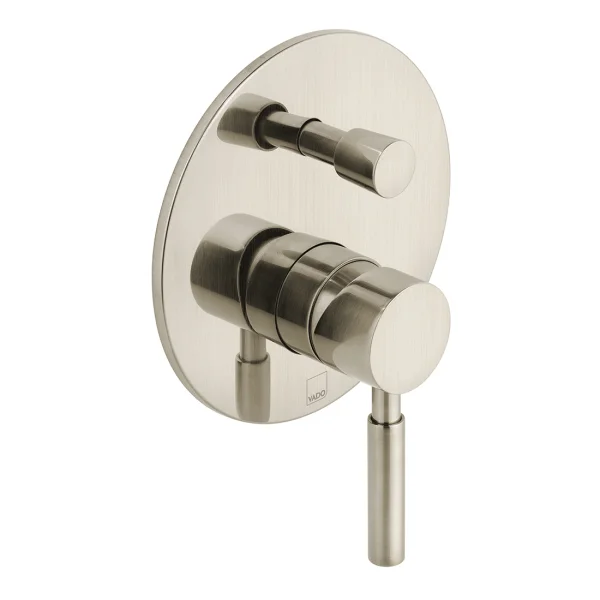 Vado Individual Origins 2 Outlet Concealed Single Lever Manual Valve With Diverter Brushed Nickel