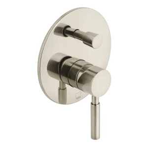 Vado Individual Origins 2 Outlet Concealed Single Lever Manual Valve With Diverter Brushed Nickel