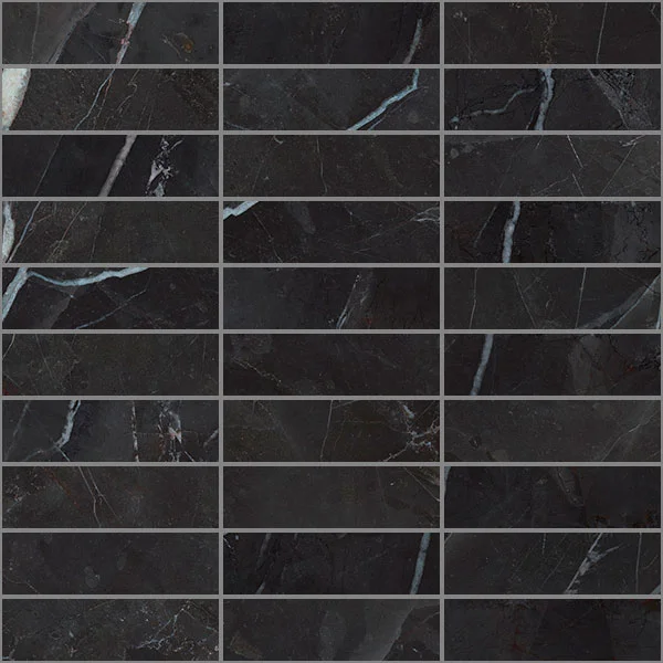 European Tiles Charmo Calacatta Black Brick Pattern 30 X 30cm Polished Wall Tile (sold Per Piece)
