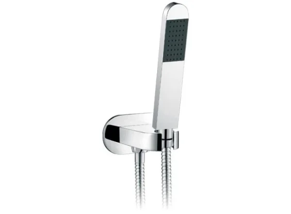 Vado Life Single Function Mini Shower Kit With 150cm Shower Hose And Bracket With Integrated Outlet Chrome detail view - Image 2