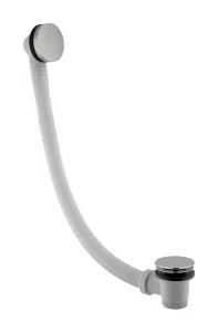 Brushed Stainless Steel  Inox Click Clack Bath Waste 80cm