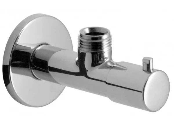 Vado Axces Angle Valve Wall Mounted Quarter Turn 1/2" X 1/2" Including Integral Filter Chrome detail view - Image 2