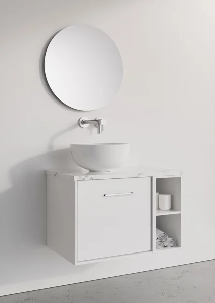 Crosswater Infinity Worktop 710 Carrara Marble Effect