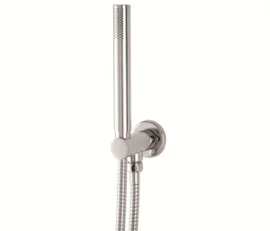Just Taps Round Water Outlet And Holder With Metal Hose Chrome