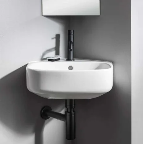 Crosswater Bottle Trap Matt Black detail view - Image 2