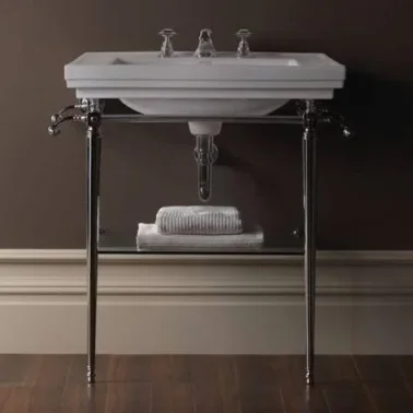 Imperial Ast Deco Large Basin Stand Chrome detail view - Image 2