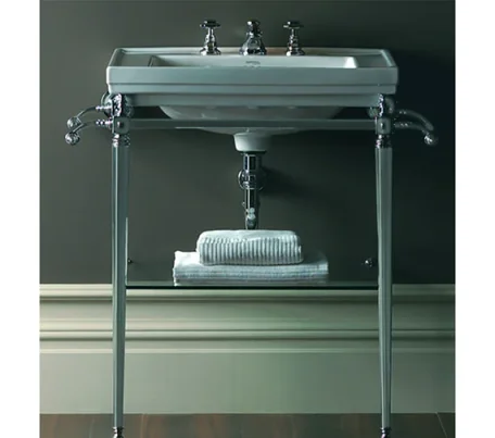 Imperial Ast Deco Large Basin Stand Chrome detail view - Image 4