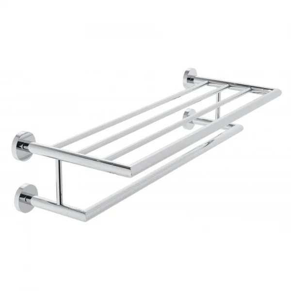 Vado Spa Towel Shelf With Towel Rail 600mm (24") Chrome