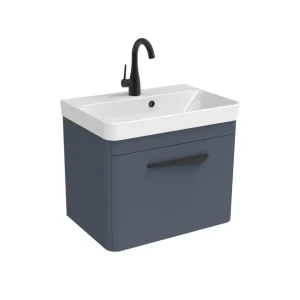 Saneux Hyde 55cm 1 Drawer Wall Mounted Unit - Matte Fiord