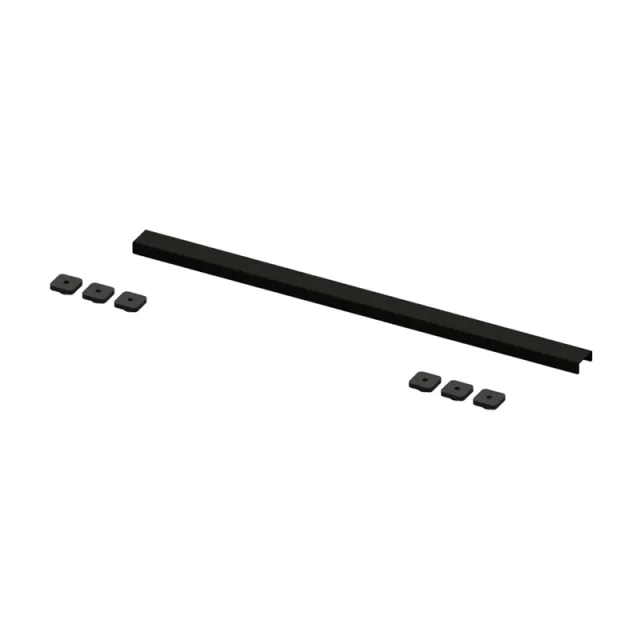 Abacus Elements Linear Waste Cover Plate 700mm Matt Black product image - Image 1