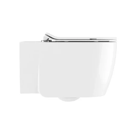 Crosswater Kai X Soft Close Thin Toilet Seat White detail view - Image 3