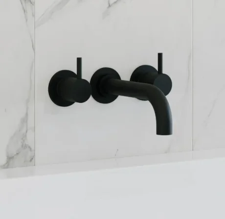 Crosswater Mpro Bath 3h Filler Wall Mounted Matt Black detail view - Image 2