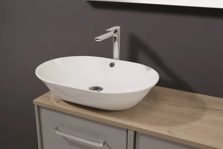 Crosswater Navarre Counter Basin With Overflow 590x420 White detail view - Image 4