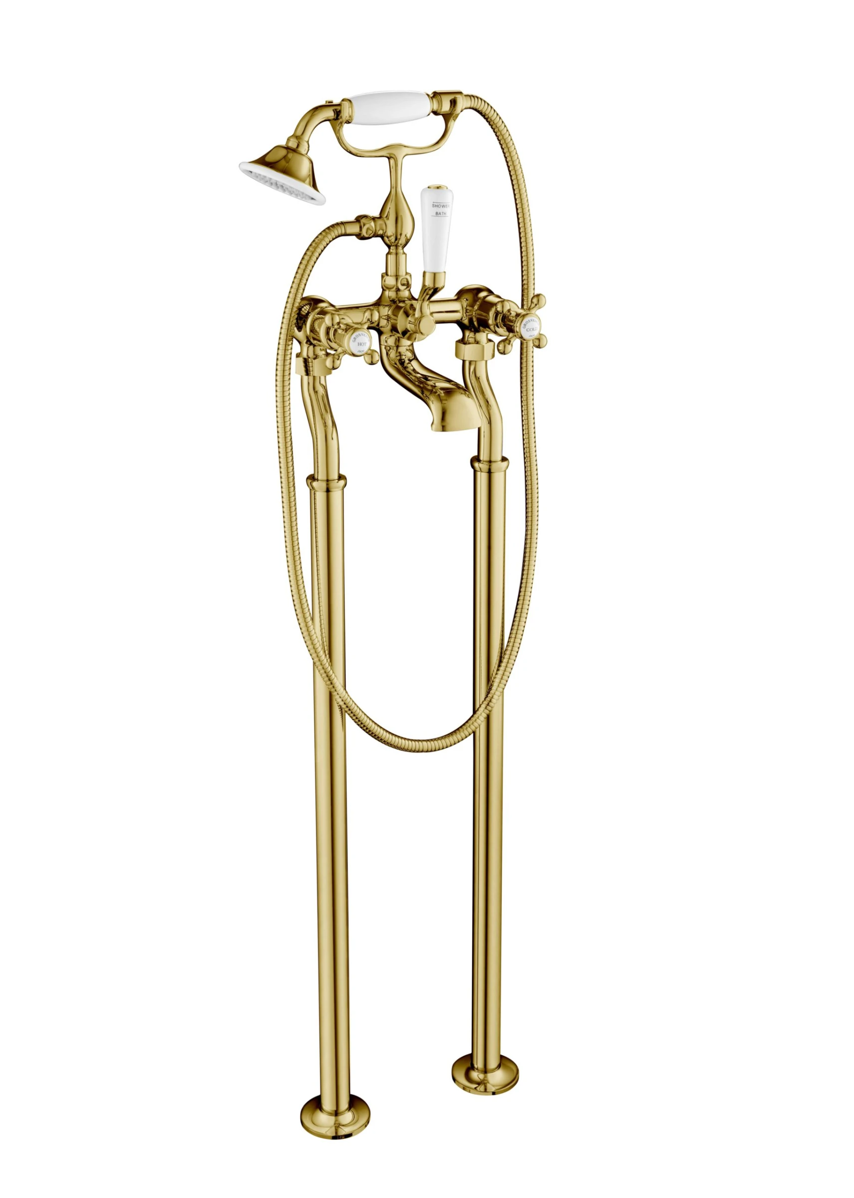 Just Taps Grosvenor Cross Freestanding Bsm With Kit Chrome