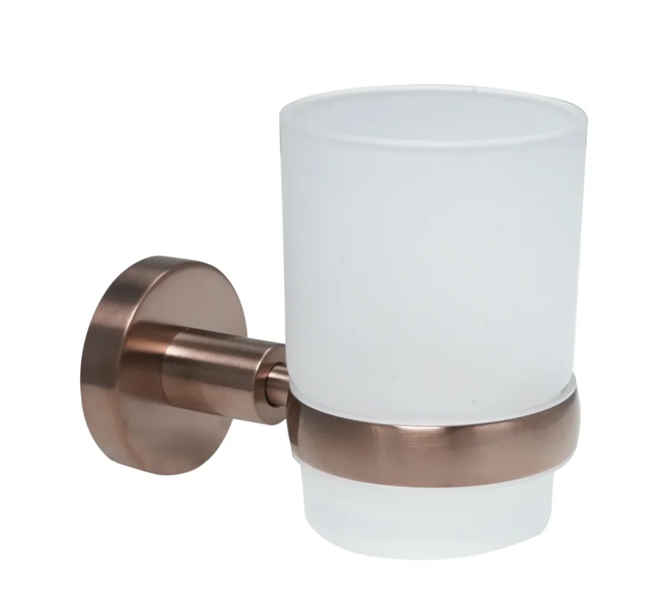 Just Taps Vos Tumbler Holder Brushed Bronze product image - Image 1